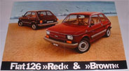 Depliant Fiat 126 Red&Brown