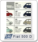 Kleurenpalet voor Fiat 500 D