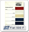 Gamma dei colori de Fiat 500 F