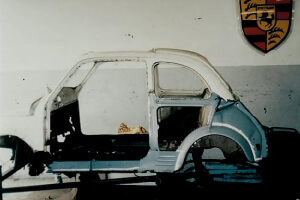 Passaruota e interno del longherone - Fiat 500 restauro