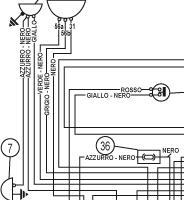 schema dell'impianto elettrico Fiat 500 D